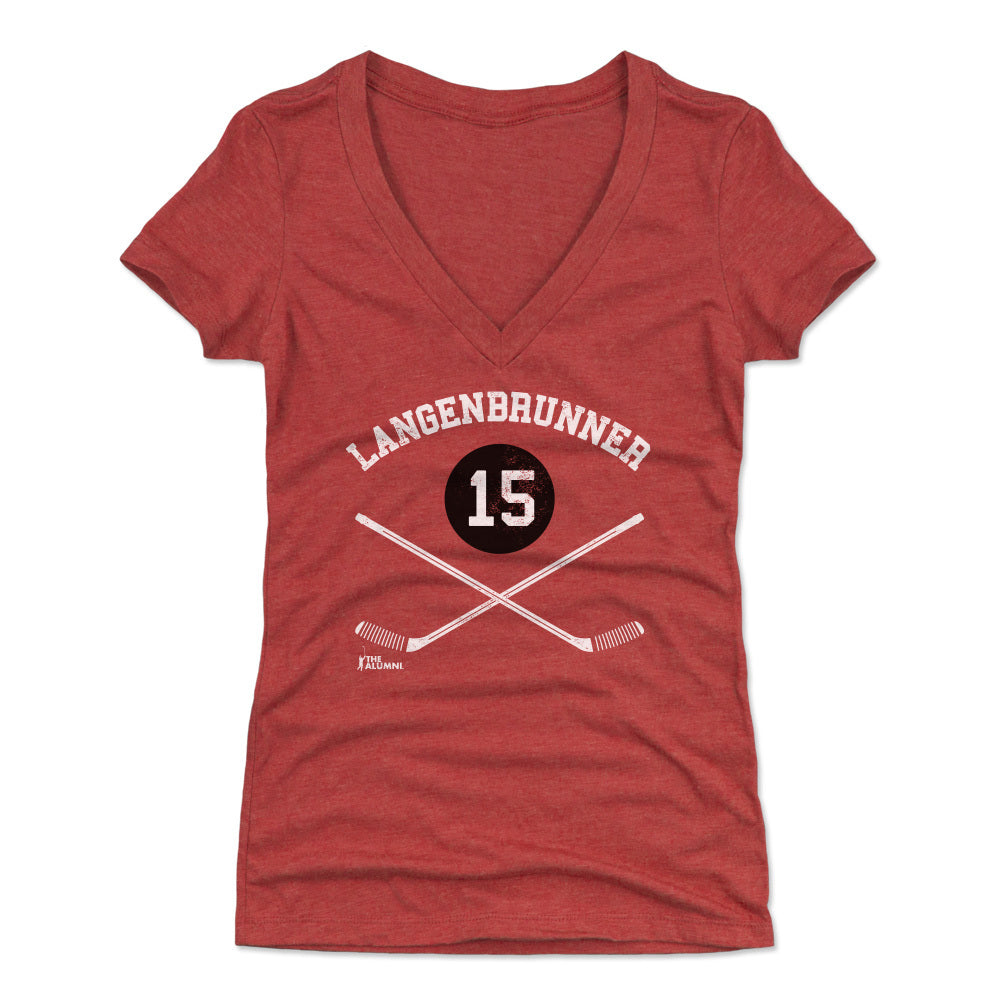 Jamie Langenbrunner Women&#39;s V-Neck T-Shirt | 500 LEVEL