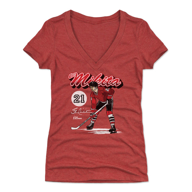 Stan Mikita Women's V-Neck T-Shirt | 500 LEVEL