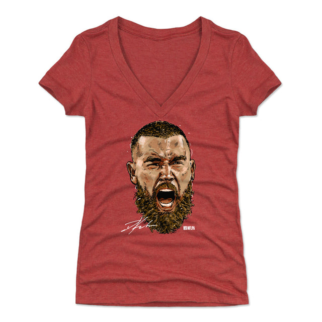 Travis Kelce Women's V-Neck T-Shirt | 500 LEVEL
