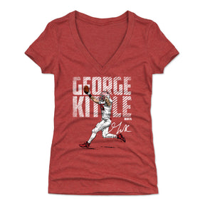 George Kittle Women's V-Neck T-Shirt | 500 LEVEL