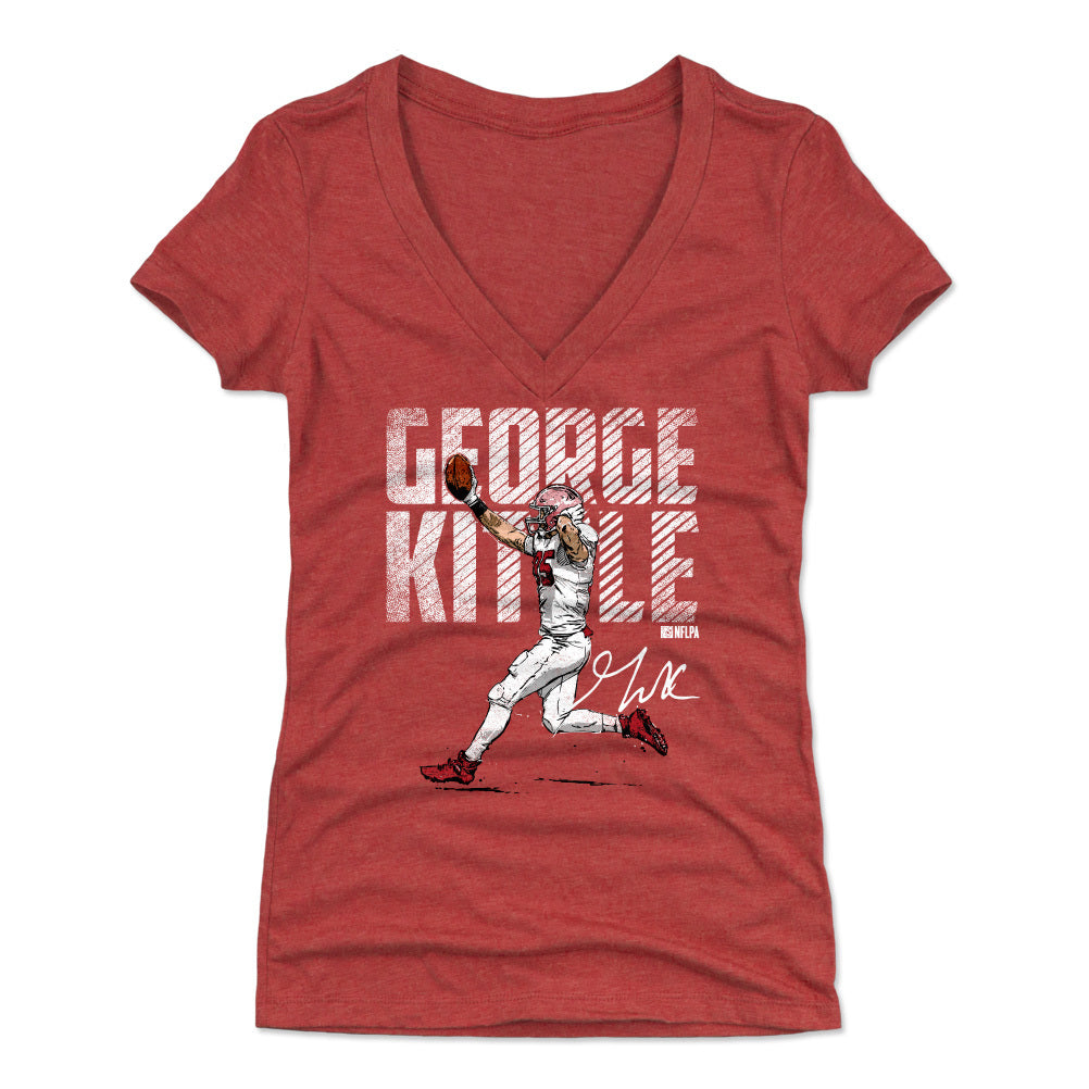 George Kittle Women&#39;s V-Neck T-Shirt | 500 LEVEL