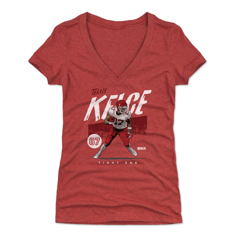 Travis Kelce Women's V-Neck T-Shirt | 500 LEVEL