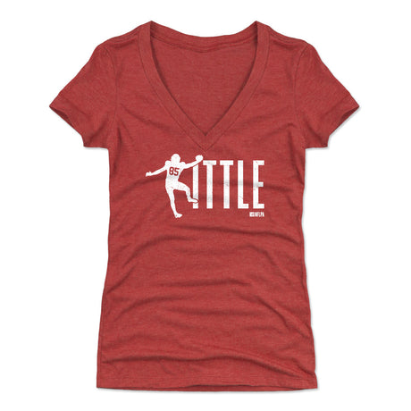 George Kittle Women's V-Neck T-Shirt | 500 LEVEL