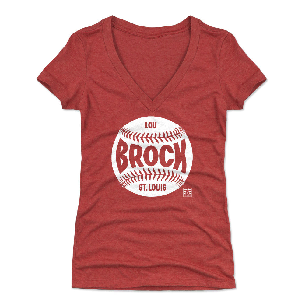 Lou Brock Women's V-Neck T-Shirt | 500 LEVEL
