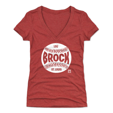 Lou Brock Women's V-Neck T-Shirt | 500 LEVEL