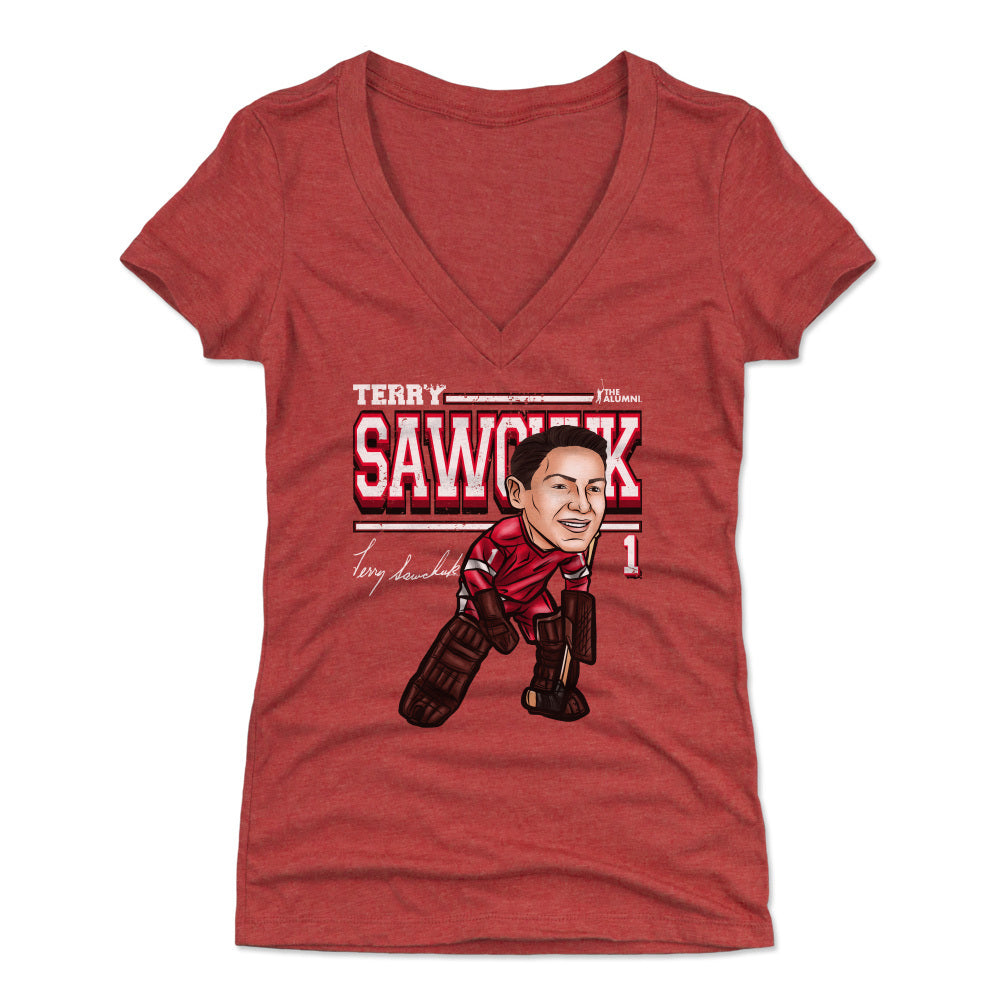 Terry Sawchuk Women's V-Neck T-Shirt | 500 LEVEL
