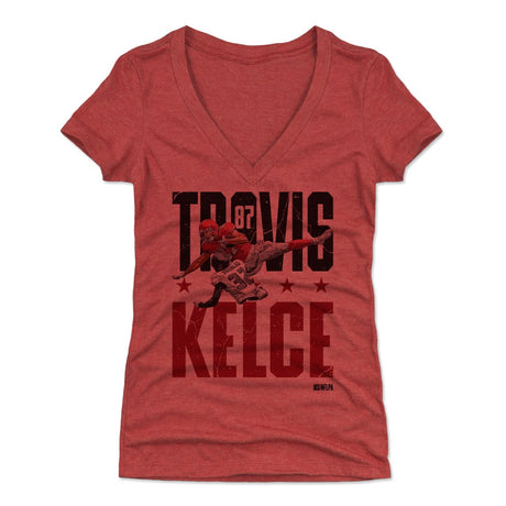 Travis Kelce Women's V-Neck T-Shirt | 500 LEVEL