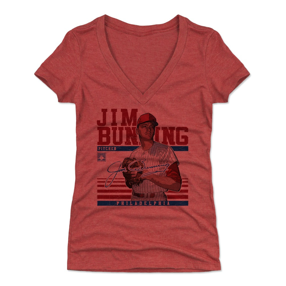 Jim Bunning Women&#39;s V-Neck T-Shirt | 500 LEVEL