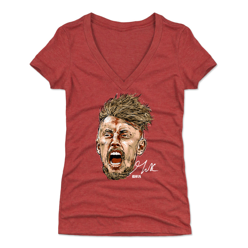 George Kittle Women's V-Neck T-Shirt | 500 LEVEL