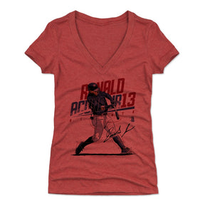 Ronald Acuna Jr. Women's V-Neck T-Shirt | 500 LEVEL