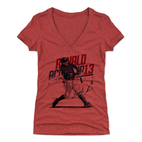 Ronald Acuna Jr. Women's V-Neck T-Shirt | 500 LEVEL