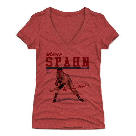 Warren Spahn Women's V-Neck T-Shirt | 500 LEVEL