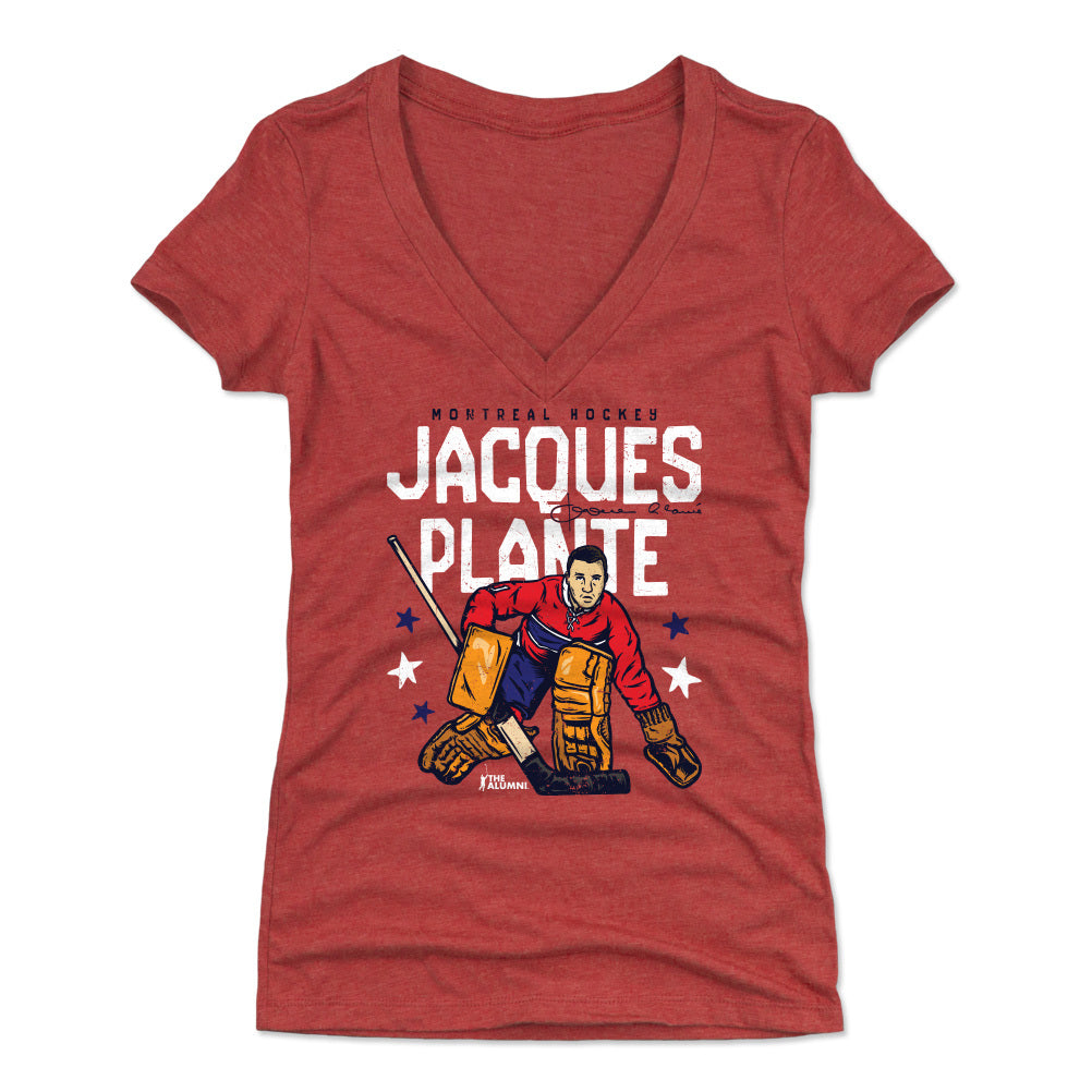 Jacques Plante Women's V-Neck T-Shirt | 500 LEVEL