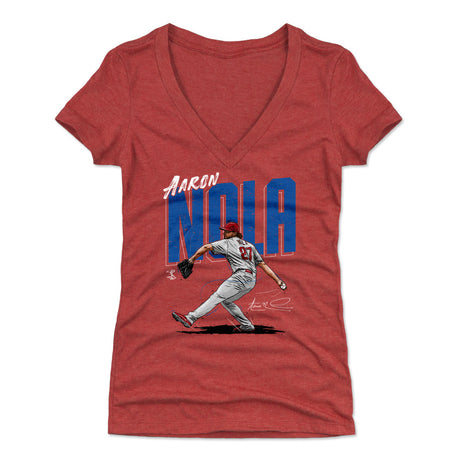 Aaron Nola Women's V-Neck T-Shirt | 500 LEVEL