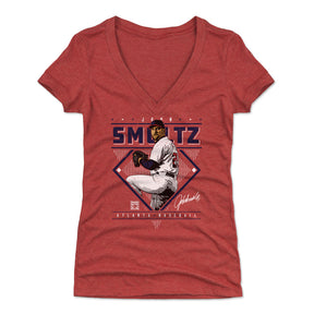 John Smoltz Women's V-Neck T-Shirt | 500 LEVEL