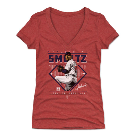 John Smoltz Women's V-Neck T-Shirt | 500 LEVEL