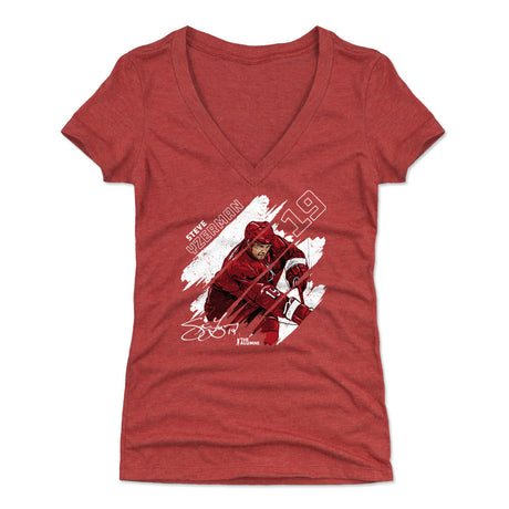 Steve Yzerman Women's V-Neck T-Shirt | 500 LEVEL