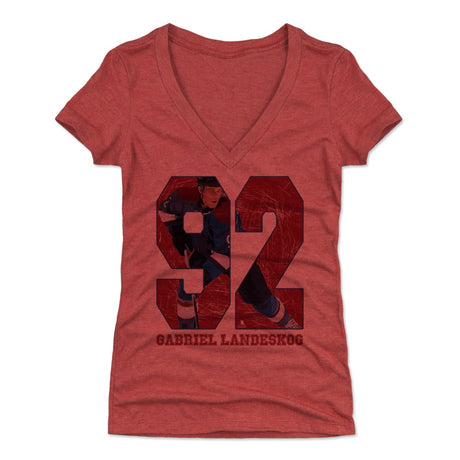 Gabriel Landeskog Women's V-Neck T-Shirt | 500 LEVEL