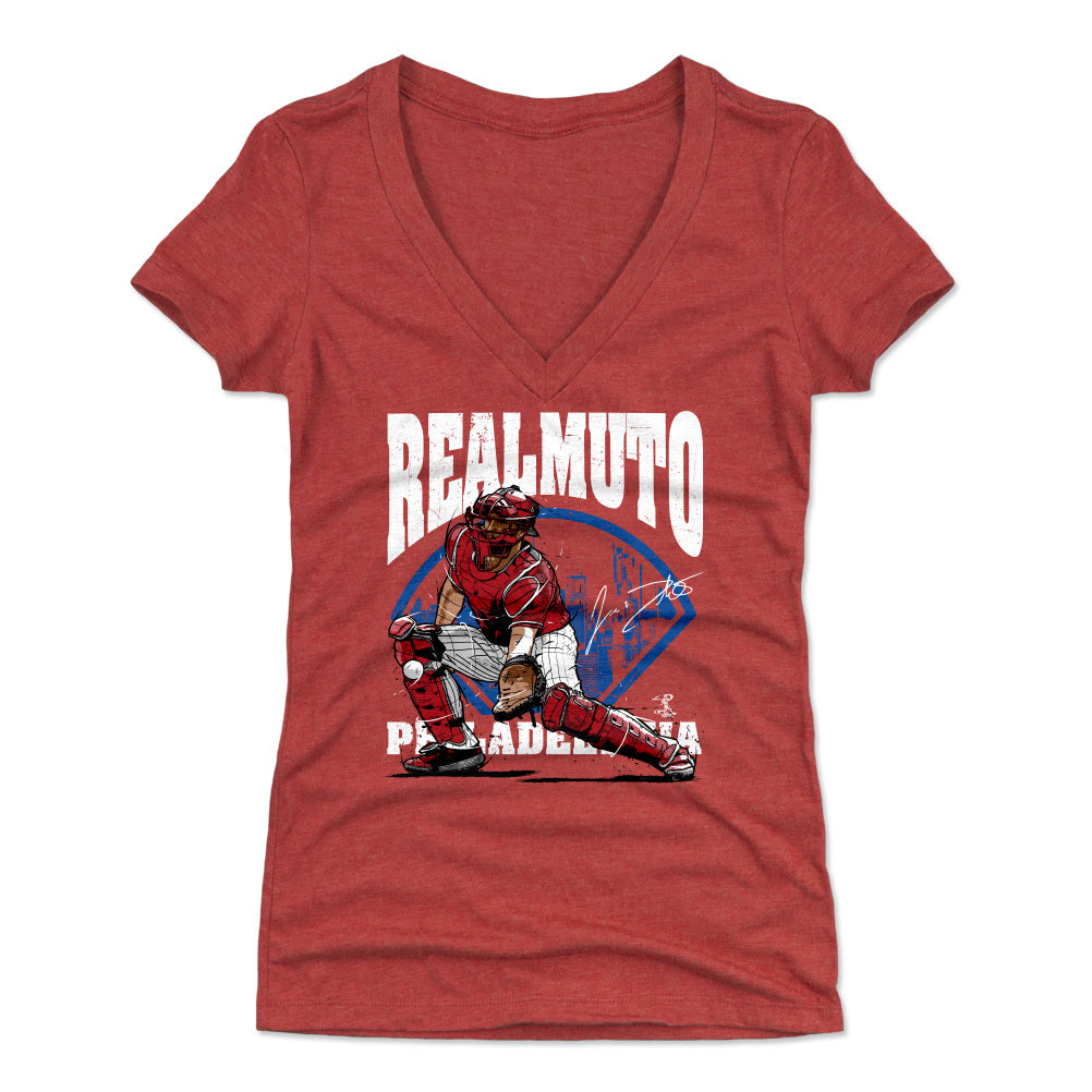 J.T. Realmuto Women's V-Neck T-Shirt | 500 LEVEL