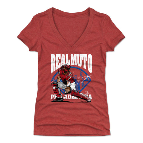 J.T. Realmuto Women's V-Neck T-Shirt | 500 LEVEL