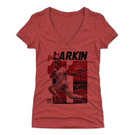 Barry Larkin Women's V-Neck T-Shirt | 500 LEVEL