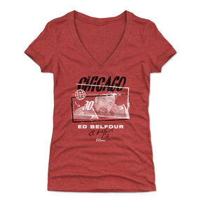 Ed Belfour Women's V-Neck T-Shirt | 500 LEVEL
