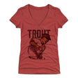 Mike Trout Women's V-Neck T-Shirt | 500 LEVEL