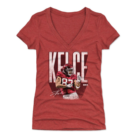 Travis Kelce Women's V-Neck T-Shirt | 500 LEVEL