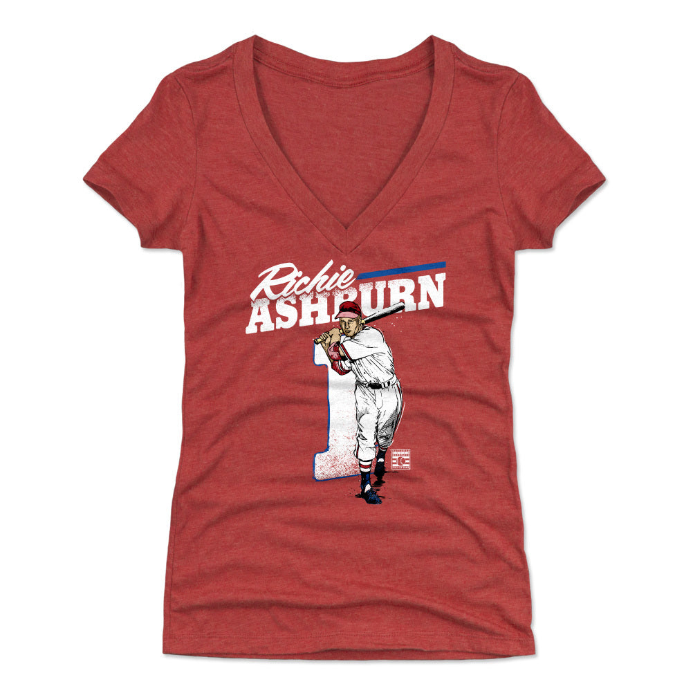 Richie Ashburn Women's V-Neck T-Shirt | 500 LEVEL
