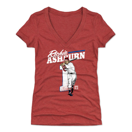 Richie Ashburn Women's V-Neck T-Shirt | 500 LEVEL