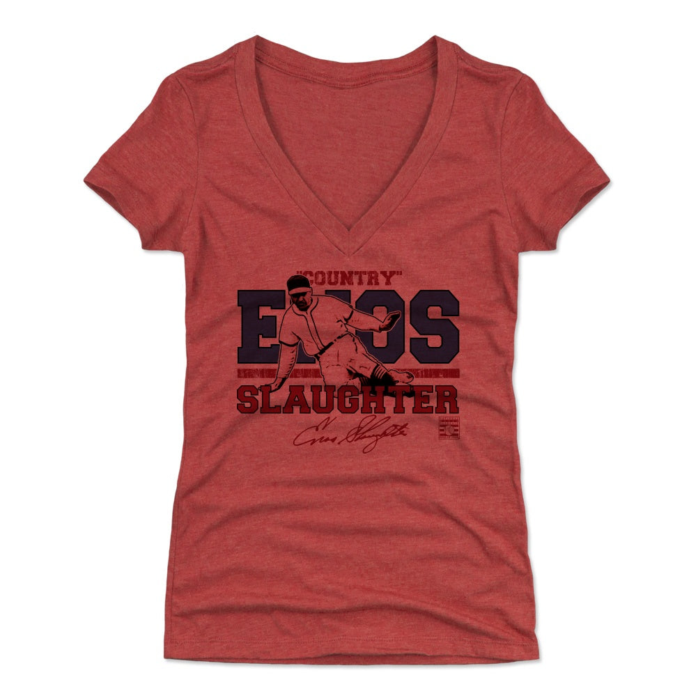 Enos Slaughter Women's V-Neck T-Shirt | 500 LEVEL