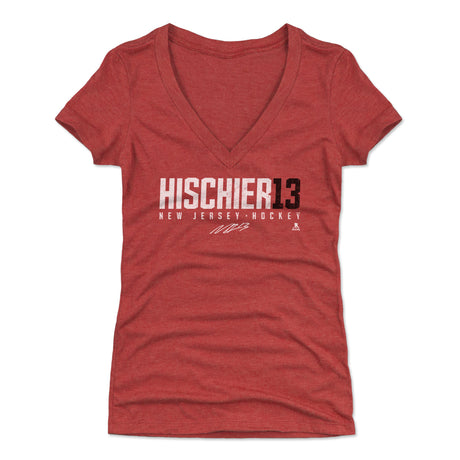 Nico Hischier Women's V-Neck T-Shirt | 500 LEVEL