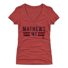 Eddie Mathews Women's V-Neck T-Shirt | 500 LEVEL