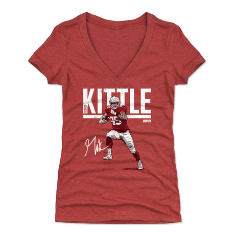 George Kittle Women's V-Neck T-Shirt | 500 LEVEL