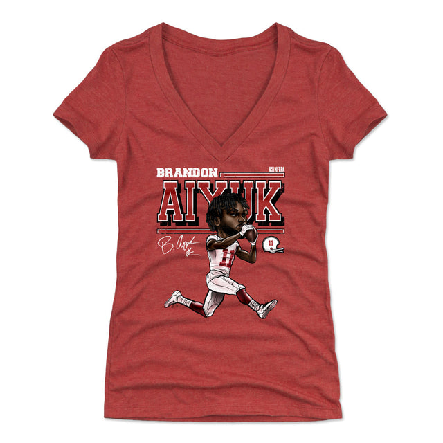 Brandon Aiyuk Women's V-Neck T-Shirt | 500 LEVEL