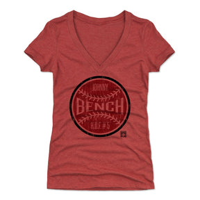 Johnny Bench Women's V-Neck T-Shirt | 500 LEVEL