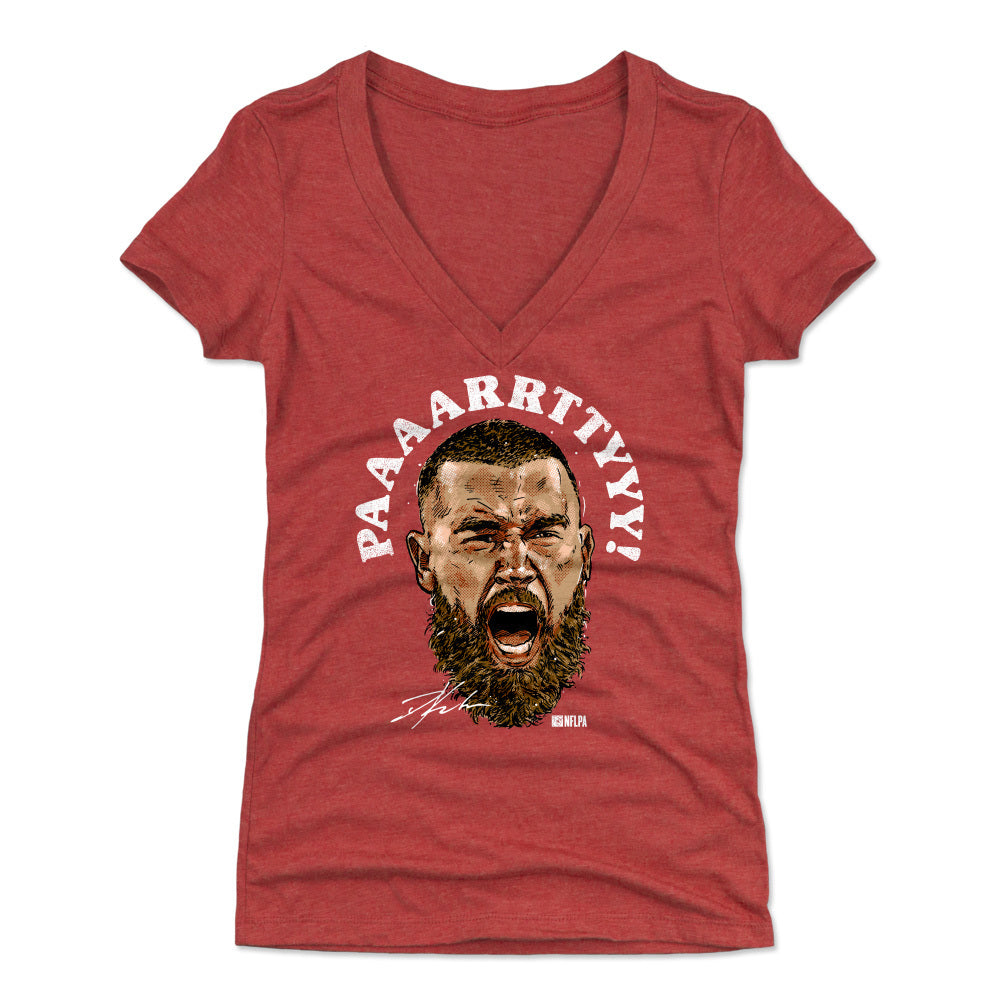 Travis Kelce Women's V-Neck T-Shirt | 500 LEVEL