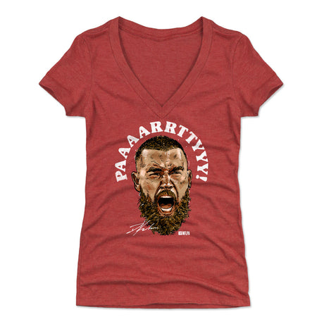 Travis Kelce Women's V-Neck T-Shirt | 500 LEVEL