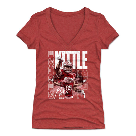 George Kittle Women's V-Neck T-Shirt | 500 LEVEL