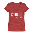 George Kittle Women's V-Neck T-Shirt | 500 LEVEL
