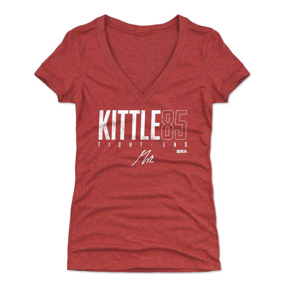 George Kittle Women's V-Neck T-Shirt | 500 LEVEL