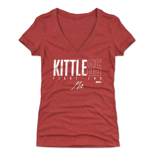 George Kittle Women's V-Neck T-Shirt | 500 LEVEL