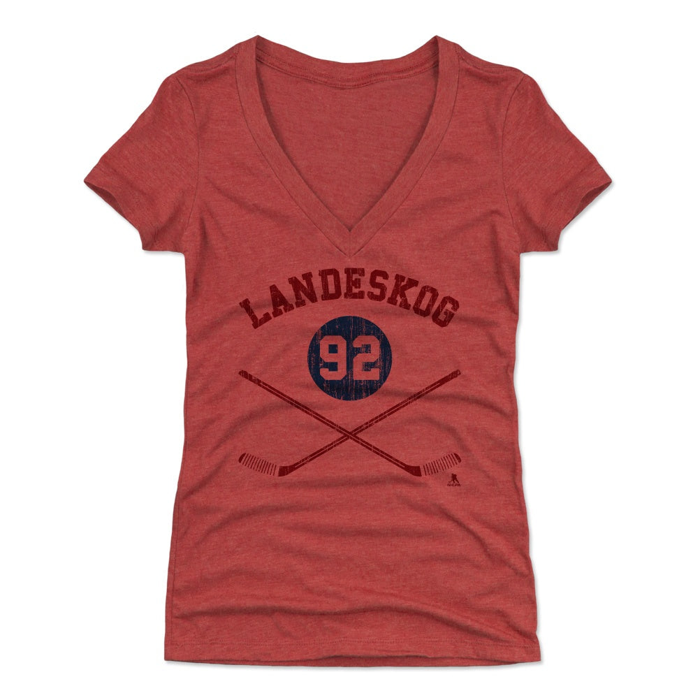 Gabriel Landeskog Women's V-Neck T-Shirt | 500 LEVEL