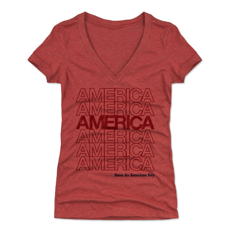 USA Women's V-Neck T-Shirt | 500 LEVEL