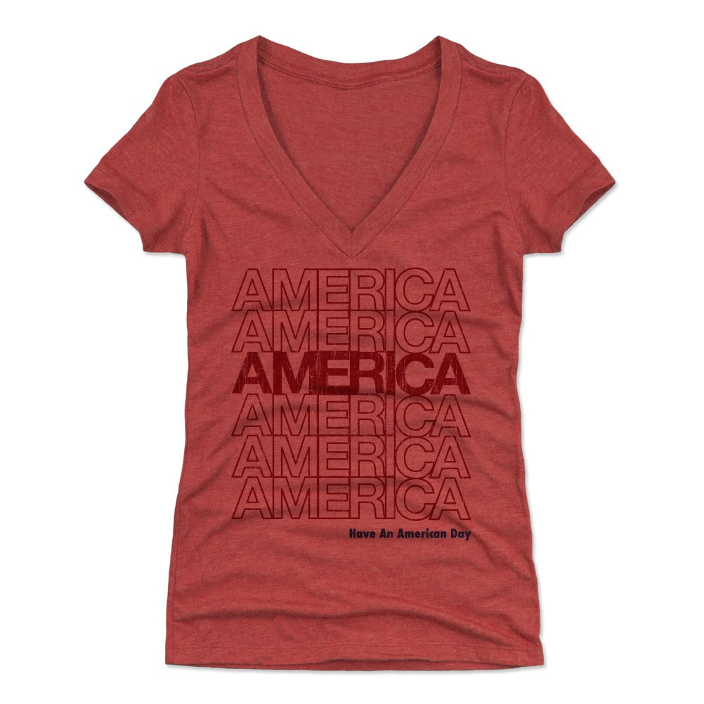 USA Women&#39;s V-Neck T-Shirt | 500 LEVEL
