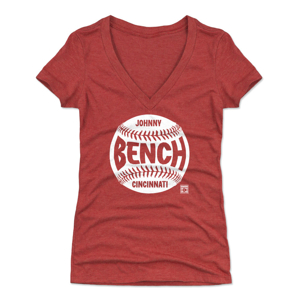 Johnny Bench Women's V-Neck T-Shirt | 500 LEVEL