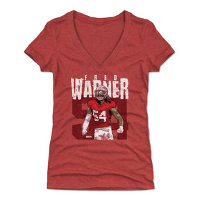 Fred Warner Women's V-Neck T-Shirt | 500 LEVEL