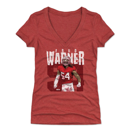 Fred Warner Women's V-Neck T-Shirt | 500 LEVEL