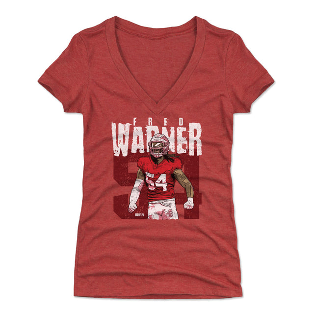 Fred Warner Women's V-Neck T-Shirt | 500 LEVEL