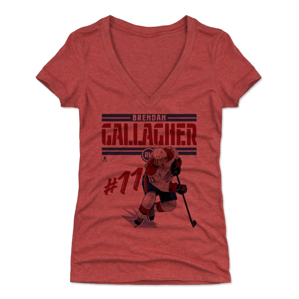 Brendan Gallagher Women's V-Neck T-Shirt | 500 LEVEL